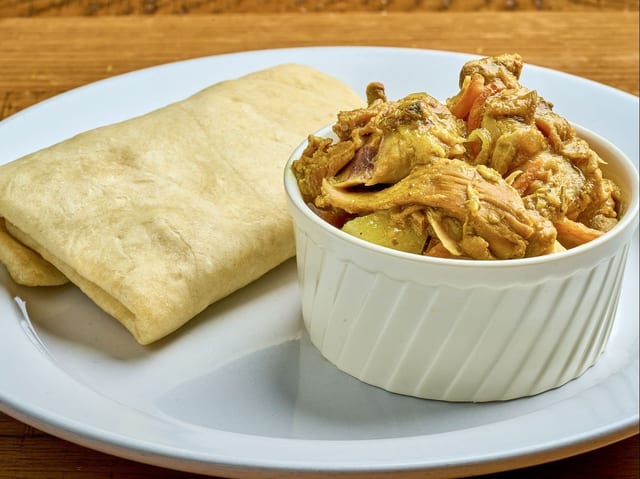 WEDNESDAY - Curry Chicken Roti.